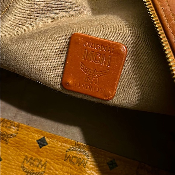 MCM Large Vintage Cognac Monogram Visetos Dome Tote👜 - Picture 12 of 16